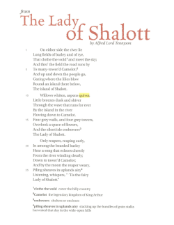Unit #3 8th grade Reading PoetryLady of Shalott