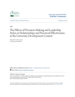 The Effects of Decision-Making and Leadership Styles