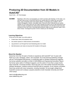 Producing 2D Documentation from 3D Models in AutoCAD