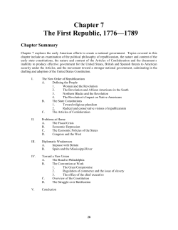 Chapter 7 The First Republic, 1776&mdash;1789