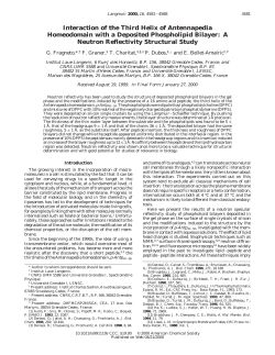 Interaction of the Third Helix of Antennapedia Homeodomain with a