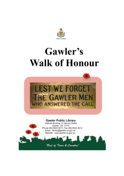 Gawler`s Walk of Honour Walk of