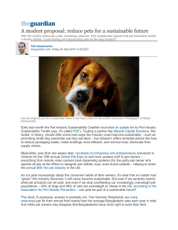 A modest proposal: reduce pets for a sustainable future
