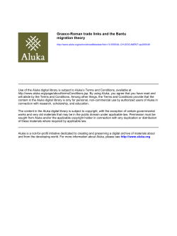 Graeco-Roman trade links and the Bantu migration theory