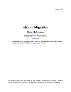 African Migration - Boston University