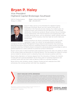Bryan P. Haley - Highland Capital Brokerage