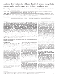 Aseismic deformation of a fold-and-thrust belt imaged by synthetic