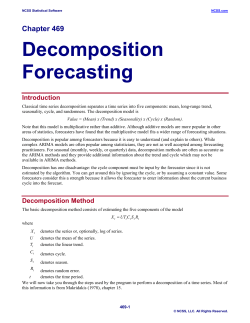 Decomposition Forecasting