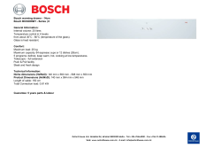 Bosch warming drawer - 14cm Bosch BIC630NW1