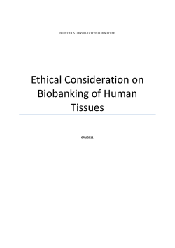 Ethical Consideration on Biobanking of Human