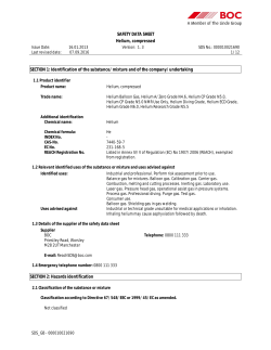 SAFETY DATA SHEET Helium, compressed SECTION 1
