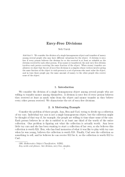 Envy-Free Divisions - Rose