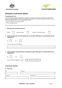 Schedule of personal details