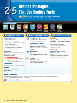 Addition Strategies That Use Doubles Facts