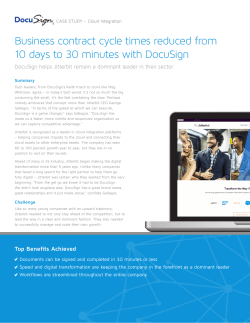 Business contract cycle times reduced from 10 days to 30 minutes
