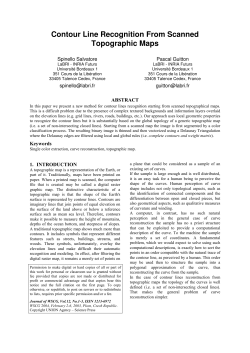 Contour Line Recognition From Scanned Topographic Maps