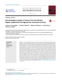Microbiological quality of honey from the Pampas Region (Argentina
