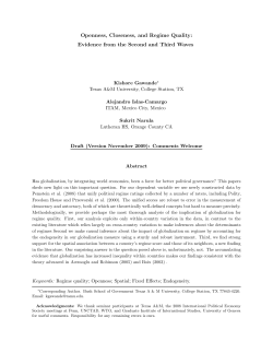 Openness, Closeness, and Regime Quality: Evidence from the