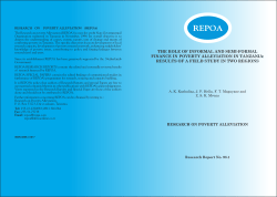 the role of informal and semi-formal finance in poverty