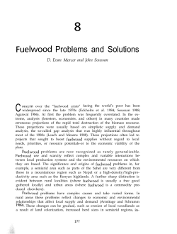 Fuelwood Problems and Solutions