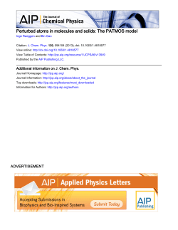 Perturbed atoms in molecules and solids: The PATMOS model