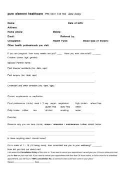 pure element healthcare PH: 0401 318 593 date today