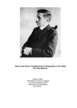 Back to the Future: The Mechanics of Temporality in H.G. Wells The