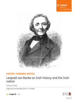 Leopold von Ranke on Irish history and the Irish nation
