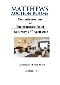 Montrose Hotel Catalogue
