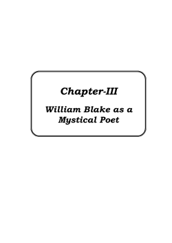 chapter &ndash; iii william blake as a mystical poet