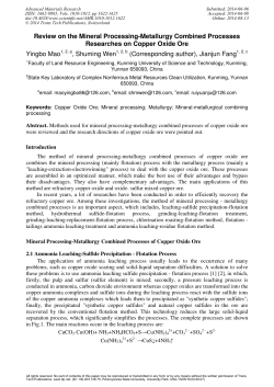 Review on the Mineral Processing-Metallurgy