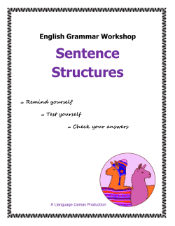 English Grammar Workshop Sentence Structures