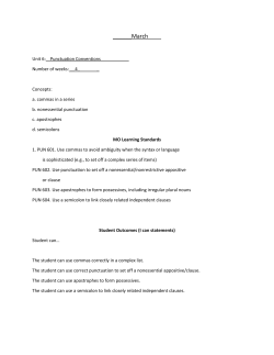 Unit 6 Punctuation Conventions