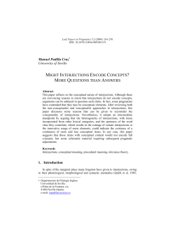 might interjections encode concepts? more questions than