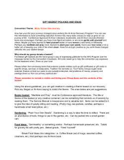 GIFT BASKET POLICIES AND IDEAS Using the above guidelines