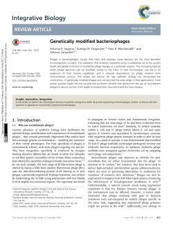 Genetically modified bacteriophages - RSC Publishing