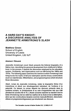 Armstrong`s Slash. - Brandon University