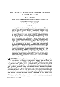 ANALYSIS OF THE ALBINO-LOCUS REGION OF THE