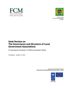 Desk Review on The Governance and Structure of Local