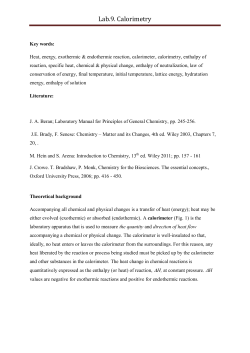 Lab.9. Calorimetry