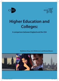 Higher Education and Colleges: a comparison between England