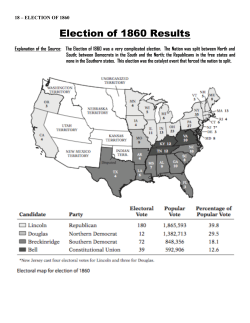 Election of 1860 Results