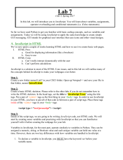A. JavaScript in HTML