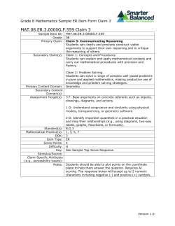SBAC - Sample Items - Grade 8 Math