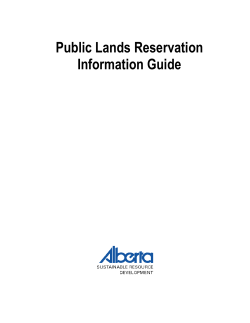 Public Lands Reservation Information Guide