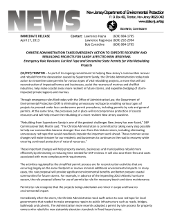 New Jersey Department of Environmental Protection