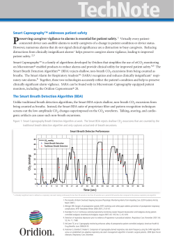 Smart Capnography&trade; addresses patient safety Preserving