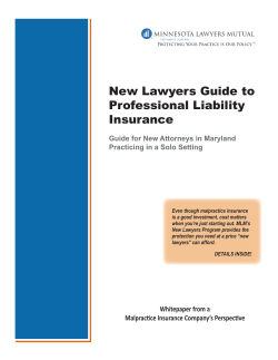 New Lawyers Guide to Professional Liability Insurance