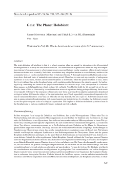 Gaia: The Planet Holobiont