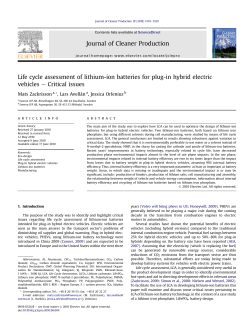 Life cycle assessment of lithium-ion batteries for plug
